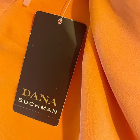 Dana Buchman Silk Blend Orange Career Skirt Women's Size 12 NWT - Picture 4 of 7